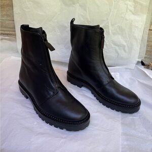 Vince Cabria Water Resistant Front Zip Boot in Black 39